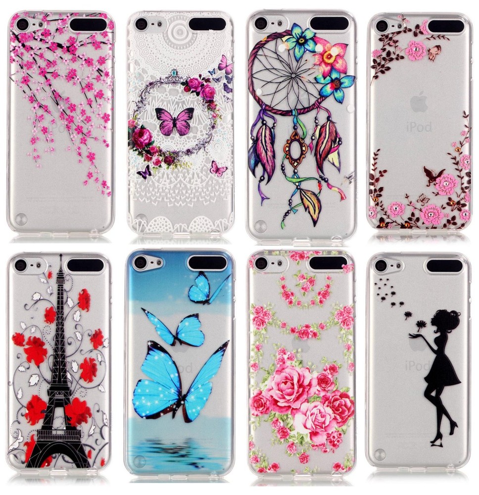 For iPod Touch 5th 6th & 7th Gen -TPU Gummy Rubber Transparent Clear Case Cover
