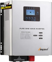 1200W Pure Sine Wave Inverter with AC Charger DC 12V to AC 120V Output Ups B….