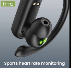 HTC New NE61 Heart Rate Monitoring Open Wireless Audio Earbuds HIFI Audio Black