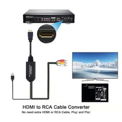 HDMI To RCA AV Converter Adapter 1080P CVBs 3RCA For Video Audio TV PC DVD
