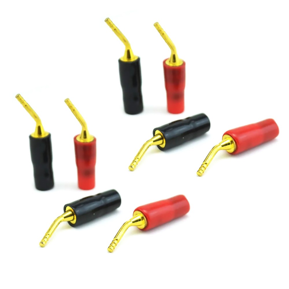 2mm Speaker Bent Pin Banana Plug Jack Cable Connector Fits Most Speaker 8X