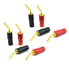 2mm Speaker Bent Pin Banana Plug Jack Cable Connector Fits Most Speaker 8X