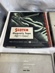Vintage Scotch Knight Reel to Reel Tape Lot 7″ Plastic Reels 1950s Audio 6pc