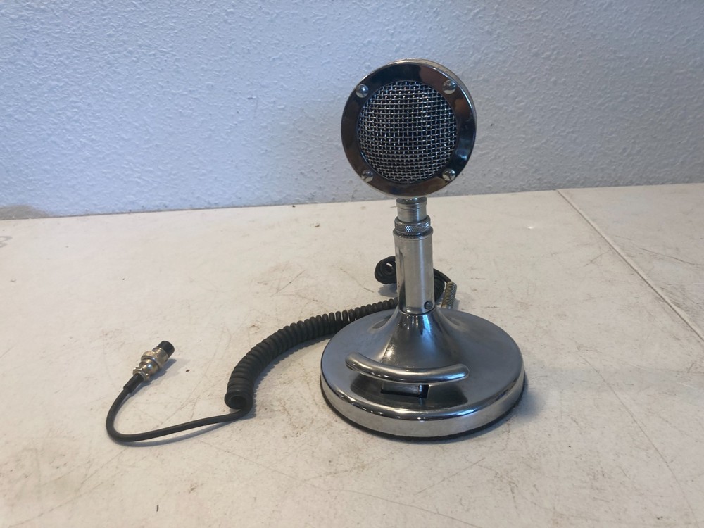 Astatic Silver Eagle Desk Microphone CB Ham Radio Mic Untested Vintage USA