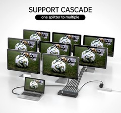 MT-VIKI 4K 1×8 HDMI Splitter 1 in 8 Out, 8 Port Powered HDMI Splitter 4Kx2K@30Hz