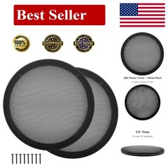 10-Inch Speaker Grill Covers – Durable ABS Black Protector for Car Audio Systems