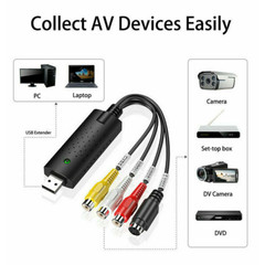 USB 2.0 Audio Video VHS VCR to DVD Converter Capture Card Adapter Digital Format