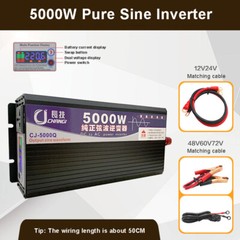Pure Sine Wave Power Inverter 5000W Converter DC 12V/24V/48V To AC 220V OR 110V
