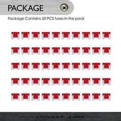 50pcs 10 A Amp ATM Low Profile Fuse Mini Micro Blade Circuit 2 Leg GM Car Audio