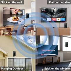 2026 Upgraded HD TV Antenna, 2500+ Miles Range Indoor Outdoor Digital TV Ante…