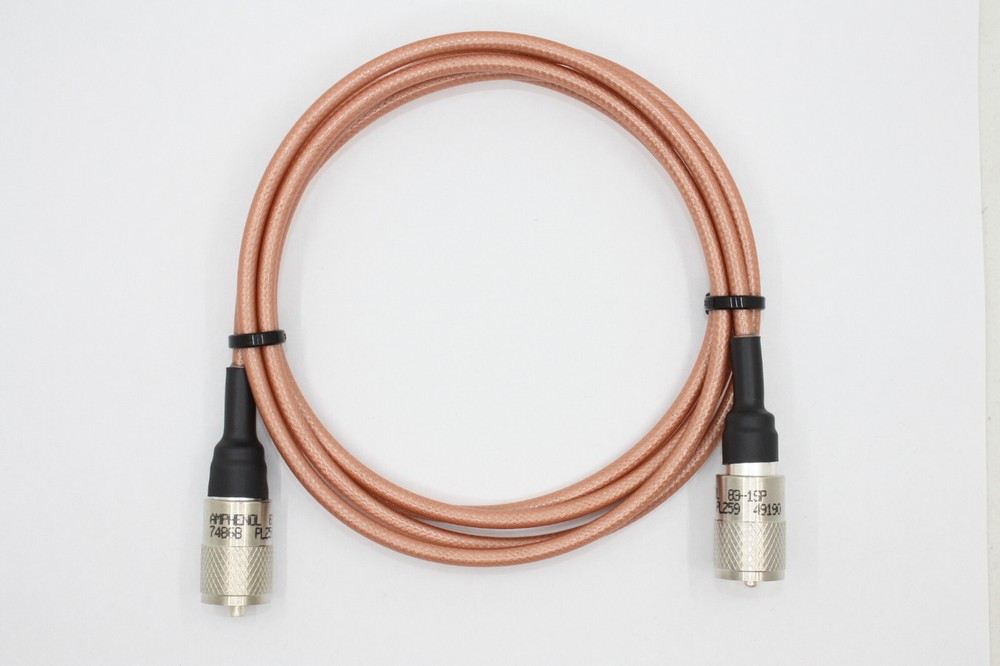 RG400 Double Silver Braid Teflon Coaxial Cable 6ft w/Amphenol PL259’s CB