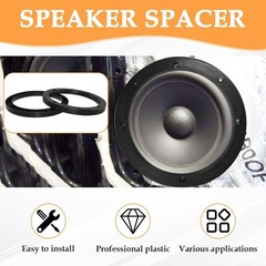 Durable 6.5-inch Speaker Ring Mounts – Professional ABS Spacers for Car Audio