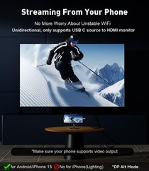 USBC to HDMI Cable 6Ft 4K@60Hz HighSpeed USB Type C to HDMI 2.0 Braided Cord …