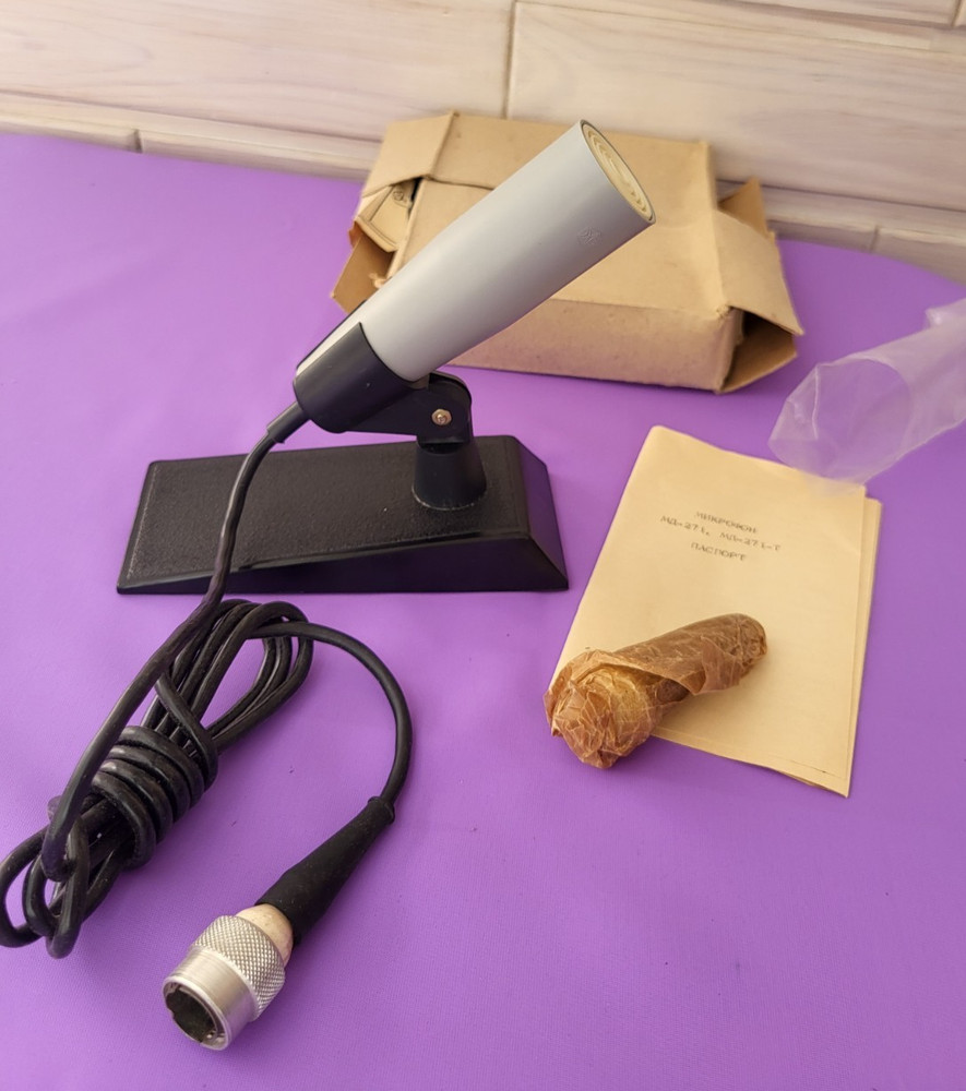 Rare Vintage Soviet Era Microphone Octava MD-271 USSR 1989 Retro Audio Old