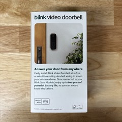 Blink Wireless Video Doorbell 2nd Gen Newest Model Black HD 2 Year battery Life