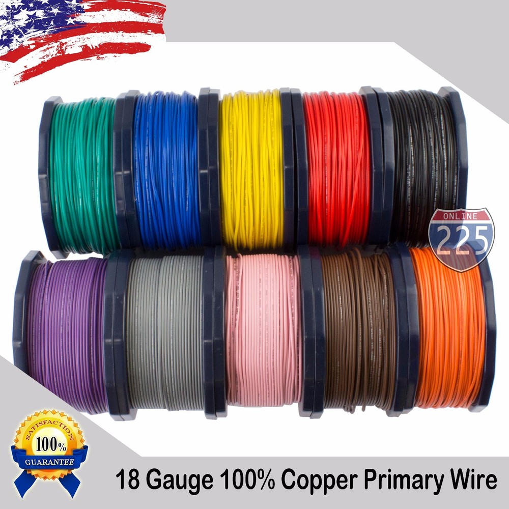 18 Gauge AWG 10 – 400′ FT. Primary Remote Wire Stranded Copper Clad Aluminum LOT