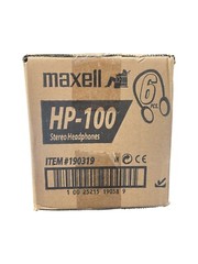 *NEW* LOT OF (6) MAXELL HP-100 STEREO HEADPHONES W DYNAMIC SOUND 190319 DRD2-1