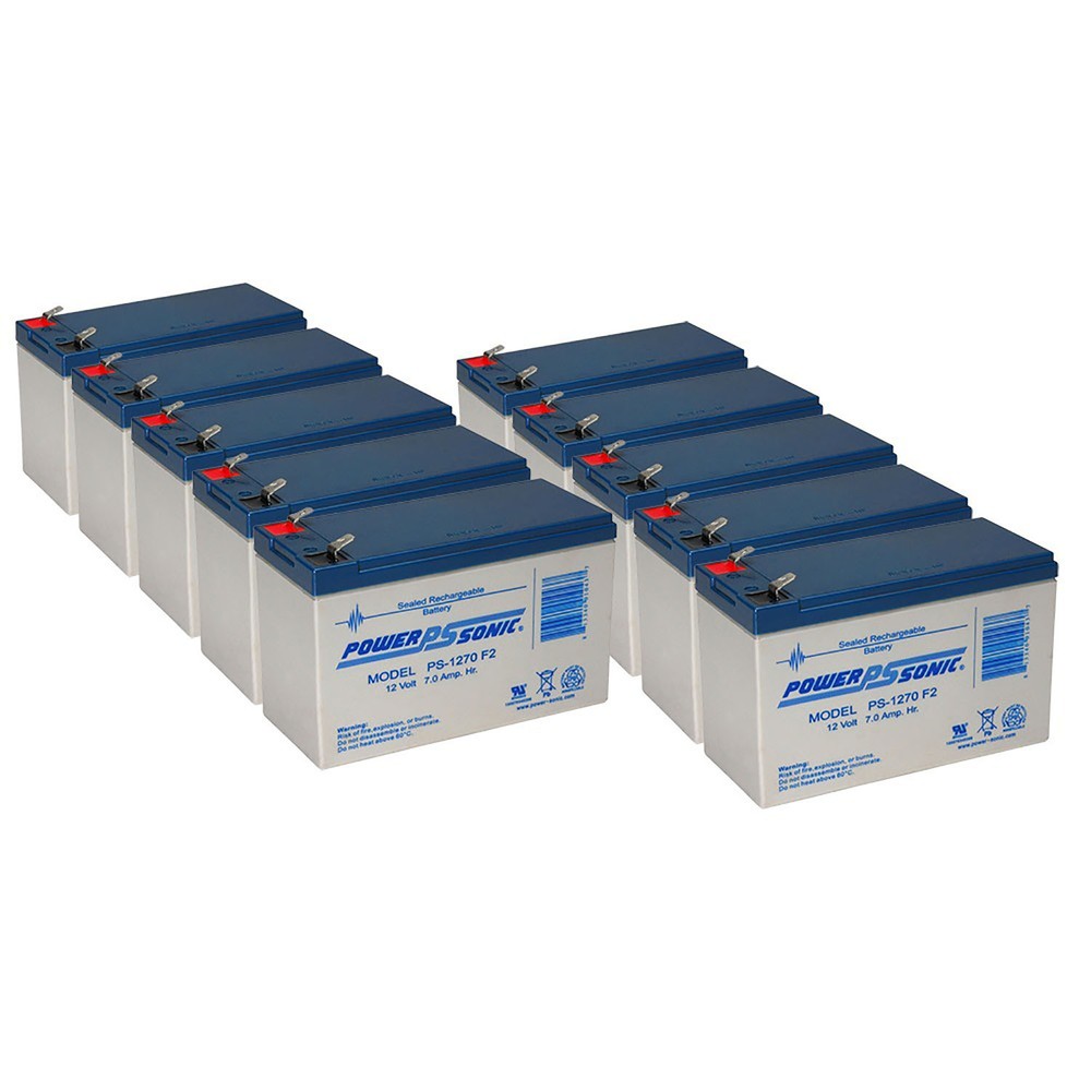 Power-Sonic 12V, 7Ah, AGM, F2 Replaces Opti-UPS DS10000B – 10 Pack