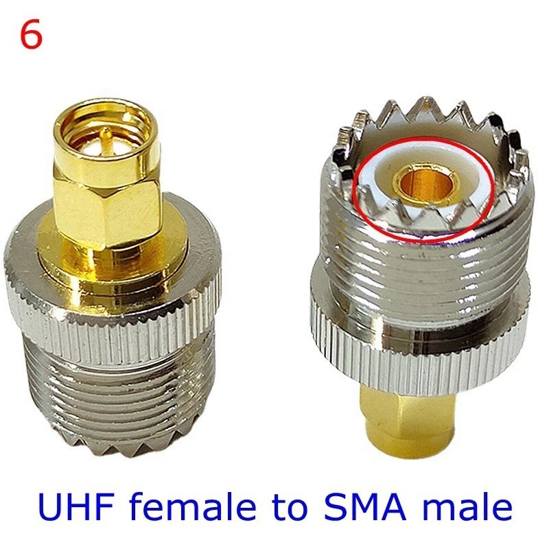 2/4PCS SMA Male Plug to UHF PL259 SO239 Female RF Connector Adapter Cable