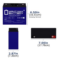 Mighty Max 12V 18AH GEL Battery for Jump n Carry JNC660 JNCAIR JNC 660