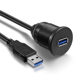 Icespring Usb 3.0 Male To Usb 3.0 Female Aux Flush Mount Car Mount Extension