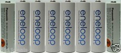 NEW BK-3MCCA Panasonic Eneloop 8 Pack AA NiMH Rechargeable Batteries