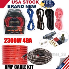 4 Gauge Car Audio Cable Kit Amplifier Install Amp RCA Subwoofer Sub Wiring 2300W