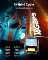 1ft High-Speed HDMI Cable 4K@60Hz – Tangle-Free, Perfect for Gaming & Streaming