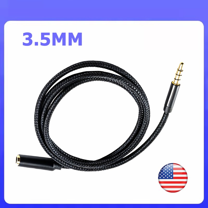 3.5mm Audio Extension Cable Headphone Stereo Cord Male to Female AUX Car MP3 lot