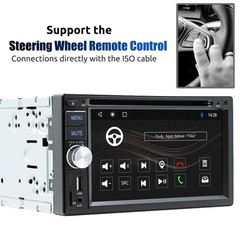 Double 2 DIN Car Stereo DVD CD Player 6.2″ Touchscreen Head Unit BT Carplay CAM