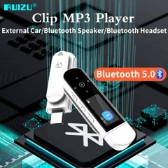 RUIZU Clip MP3 Player w/ Earphone Bluetooth 5.0 Portable Music Player White