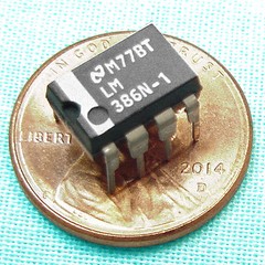 (3) LM386N-1 250+ mW, Genuine NATIONAL, 46 dB Gain (drive a 4 to 32 Ohm Speaker)