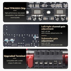 Power Amplifier Board Bluetooth 5.2 2.1 Channel 300W x 2+600W DIY Speaker