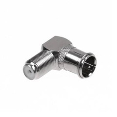 ANGLED QUICK PUSH ON TV / CABLE ADAPTER Antenna F TYPE CONNECT COAX COAXIAL