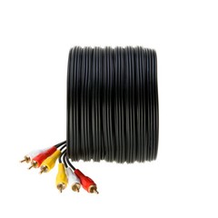 3 RCA Male to 3 RCA Male Audio Video Cable TV VCR DVD Composite Multi-Pack – LOT