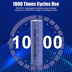 8 Pack Rechargeable Battery 3.7V Button Top 3000mAh NiMH Battery Cell US