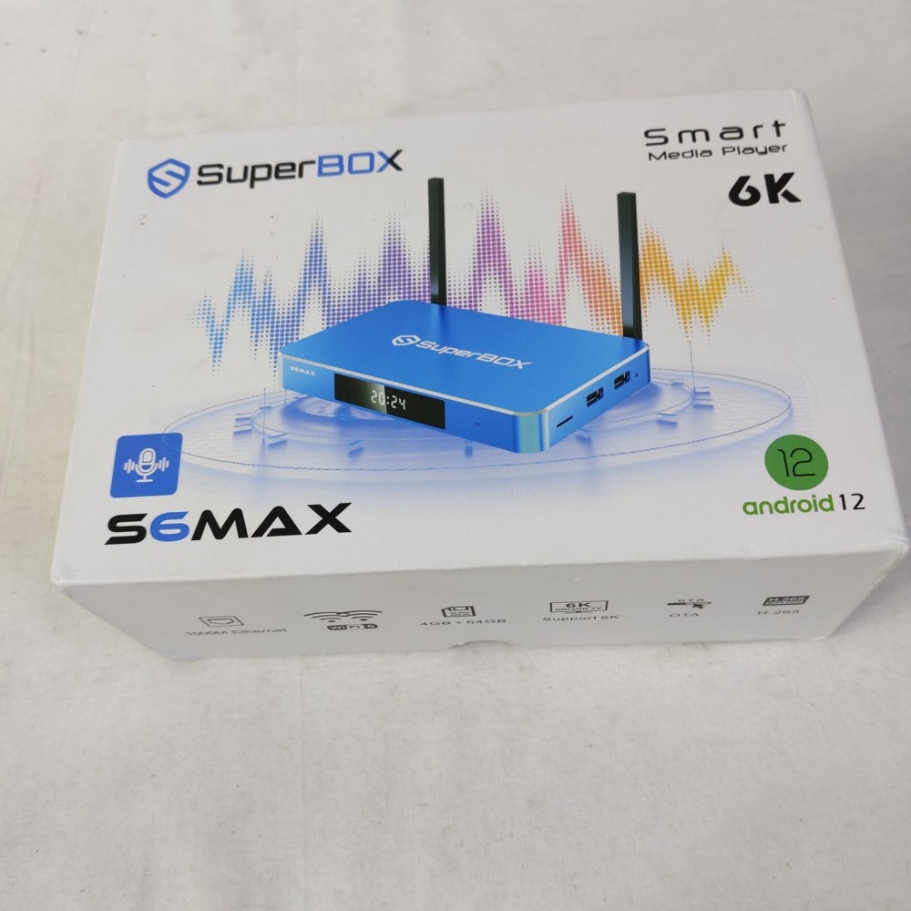 SuperBox S6 Max 2025 Model, 6K UltraHD, BlueTooth Voice Command