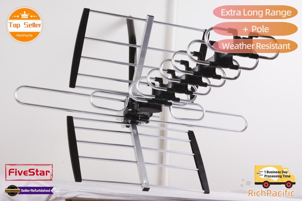 Hot Deal 4K Outdoor HDTV Antenna VHF UHF 200 Mile Range w/ Mounting Hardware