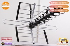 Hot Deal 4K Outdoor HDTV Antenna VHF UHF 200 Mile Range w/ Mounting Hardware