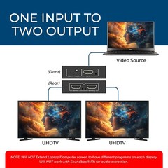 OREI UltraHD 4K @ 60 Hz HDMI Splitter 1 in 2 Out HDMI 2.0, HDCP 2.2(UHDS-102)