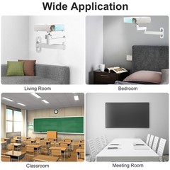 Foldable Projector Wall Ceiling Mount Bracket 360° Rotating 1/4″ Screw Universal