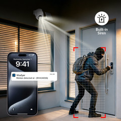 XVIM Solar Security Camera Outdoor 360° PTZ Wireless WiFi Battery Solar Camera