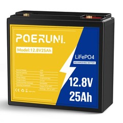NEW 12V 25Ah LiFePO4 Lithium Battery 320Wh Built-in BMS Deep Cycle for Solar RV