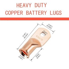 4/0 AWG Copper Wire Lugs with Heat Shrink Ring Terminals 12 Pack