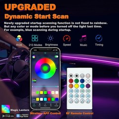 LED Lights – Interior Car Ambient Lighting Kits 6 in 1(4*29.5+43.3+14.5 inches)