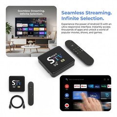 Smart Android 13 TV Box 8K Allwinner H313 2GB+16GB 5G WiFi Streaming