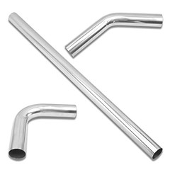 2.25 Inch DIY Custom Mandrel Exhaust Pipe Tube Pipe, 40 Inch Straight Pipe,