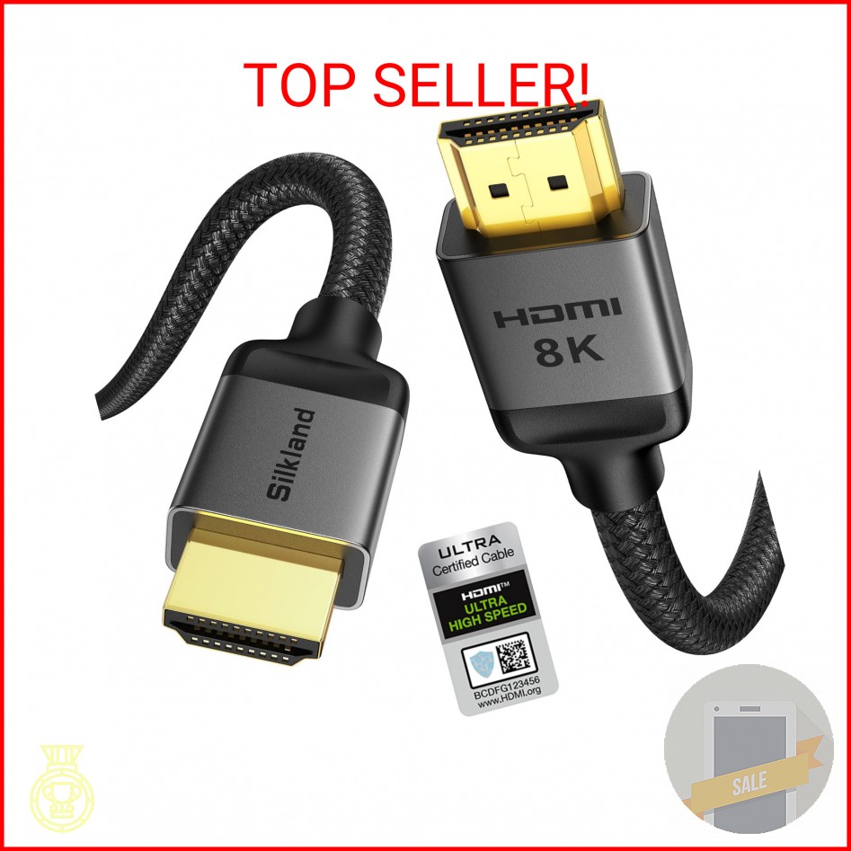 Silkland Certified HDMI 2.1 Cable, [4K@240Hz 144Hz 120Hz, 8K@60Hz] 1440P Ultra H