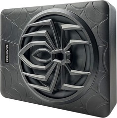 1200W 10″ Slim Under Seat Powered Subwoofer with Built-in Amplifier, RGB LED