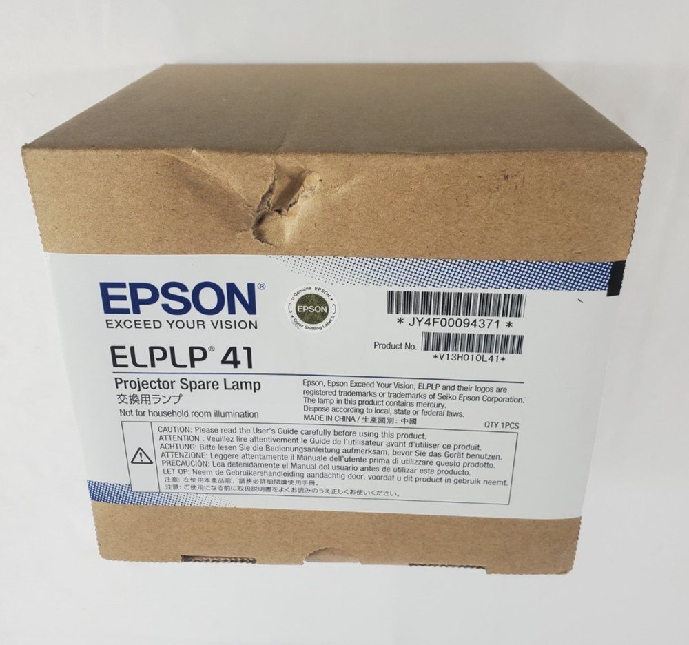 Genuine Epson ELPLP41 OEM Projector Spare Lamp Brand New Factory Sealed